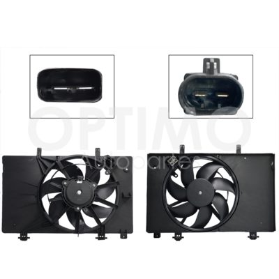 Motoventilador completo con / aire con / tolva 2 pines con / resistencia 2CONECTORES (Fiesta 1.6L 2011-2019)