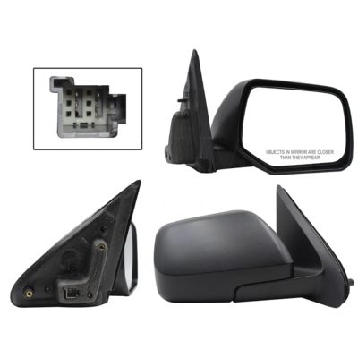 Right electric black side mirror poroso with desempanante (5 pines)