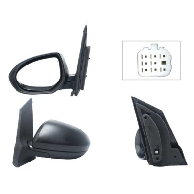 Espejo izquierda electrica negro para pintar (3 pines)