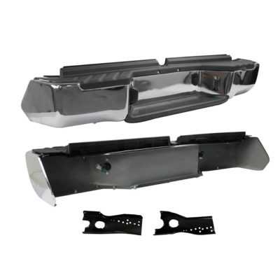 Defensa trasera cromada completa con bracks