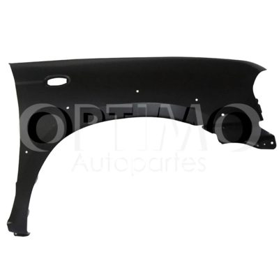 Salpicadera derecho con hoyo para cuarto y moldura (Frontier 4WD 2011-2015) (Color / negro)