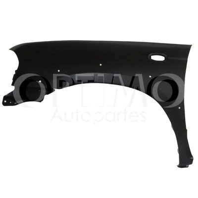 Salpicadera izquierda con hoyo para cuarto y moldura (Frontier 4WD 2011-2015) (Color / negro)