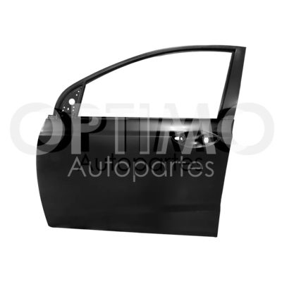 Puerta delantero izquierda sin hoyo para moldura (Sedan / hatchback) (Color / negro)