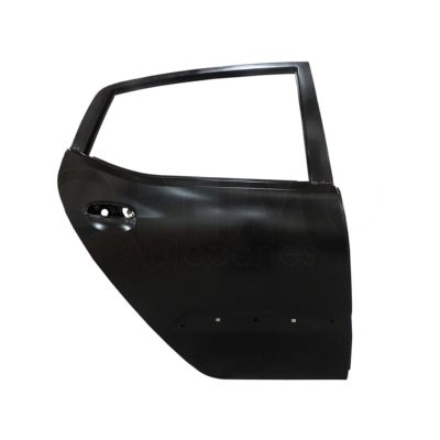 Puerta trasera derecho con hoyo para moldura (Color / negro)