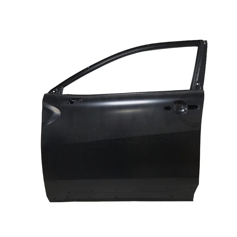 Puerta delantero izquierda con hoyo para moldura (Color / negro)