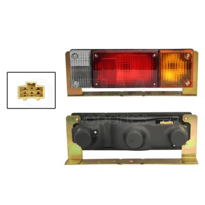 Right tail light with harness estaca with mount metal (NP-300 D-22 2008-2015 / NP-300 D-23 2016-2025) (Ambar / rojo / blanco)