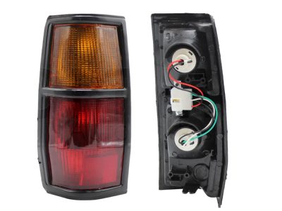 Left tail light with harness filo black (Ambar / rojo)