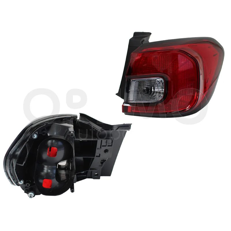 Right outer tail light without harness clara (Rojo / blanco)