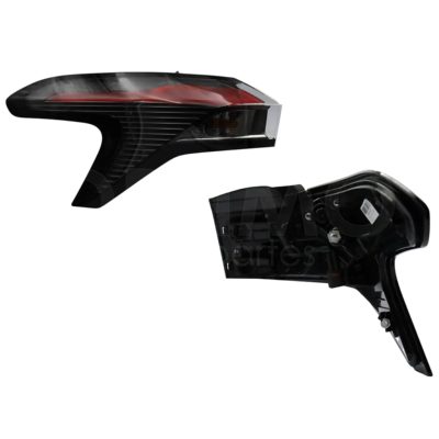 Left outer tail light with harness with LED filo black (Rojo / blanco)