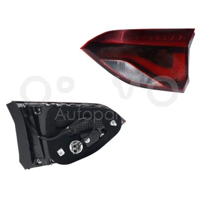 Calavera derecho interior con arnes con led (Rojo / blanco)