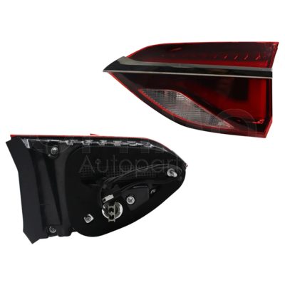 Right inner tail light with harness with LED filo cromo (Rojo / blanco)