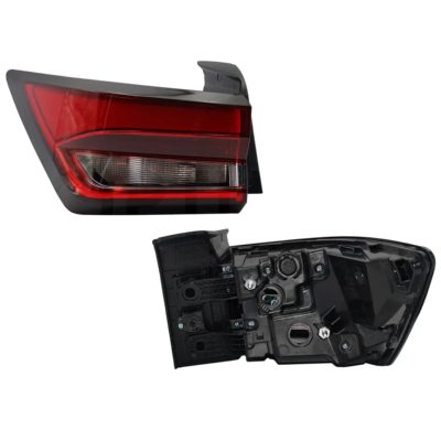 Left outer tail light without harness with LED oscura filo black 4PTAS (Rojo / ambar / blanco)
