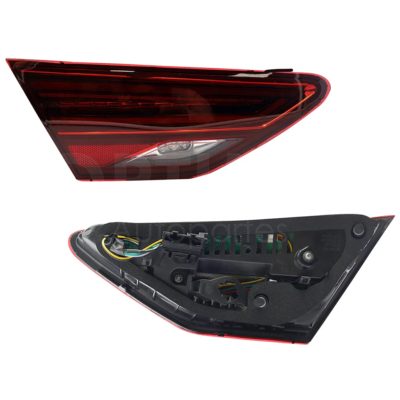 Calavera izquierda interior con arnes con led (Rojo / blanco)