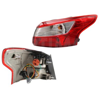 Right outer tail light with harness 4PTAS (Rojo / blanco)