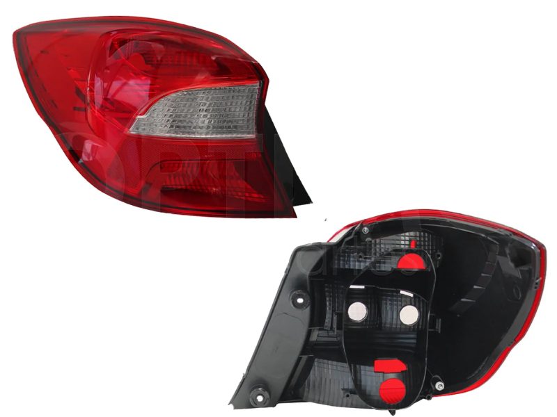 Calavera izquierda sin arnes 5PTAS (Rojo / blanco)