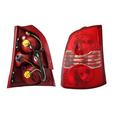 Calavera derecho con arnes (Rojo / filo blanco)