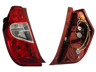 Calavera izquierda con arnes (Rojo / blanco / rojo)