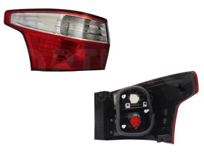 Left outer tail light without harness (Rojo / blanco)