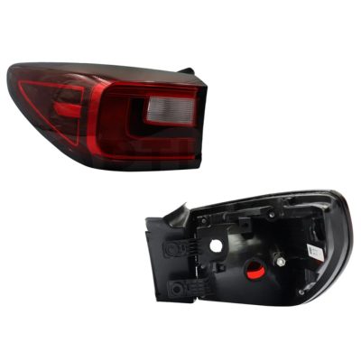 Calavera izquierda exterior sin arnes (Rojo / blanco)
