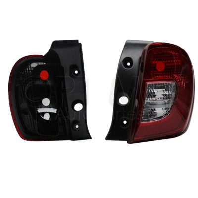 Right tail light without harness clara rectangulo (Rojo / blanco)