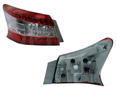 Left outer tail light without harness with LED (Rojo / blanco / rojo)