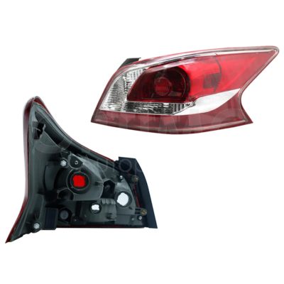 Right tail light without harness clara filo red (Rojo / blanco)