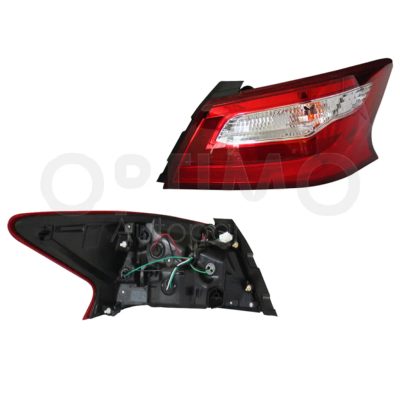 Calavera derecho exterior con arnes clara (Rojo / blanco)
