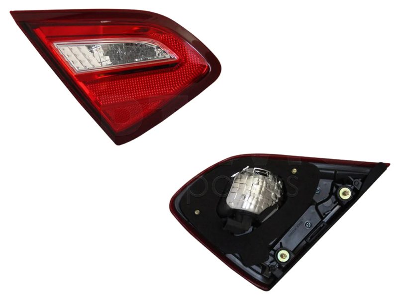 Calavera izquierda interior con arnes clara (Rojo / blanco)