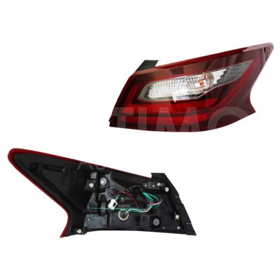 Calavera derecho exterior con arnes oscura (Rojo / blanco)
