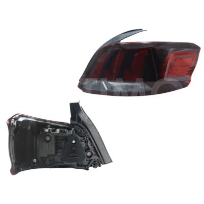 Right tail light with harness oscura (Rojo / blanco)