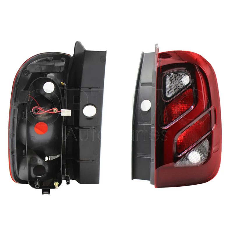 Calavera derecho sin arnes con base (Blanco / rojo / blanco)