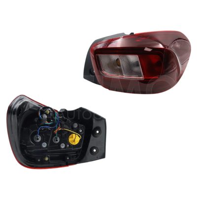 Right tail light with harness clara with drl (Rojo / blanco / blanco)