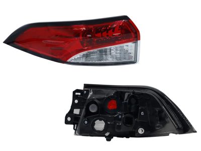 Left outer tail light without harness without LED (Rojo / blanco)
