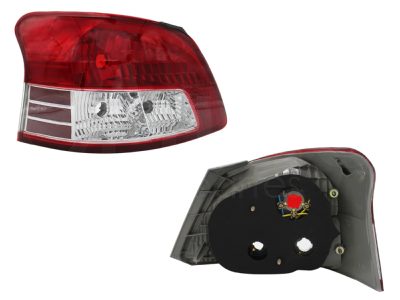 Calavera izquierda sin arnes 4PTAS (Rojo / blanco)