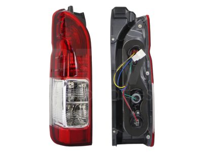 Left tail light with harness clara (Rojo / blanco)
