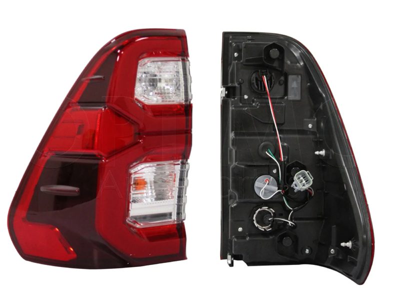 Calavera izquierda con arnes con led con drl (Diesel at) (Rojo / blanco / blanco)