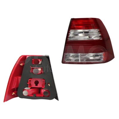 Right tail light without harness double blanca (Blanco / rojo / blanco)