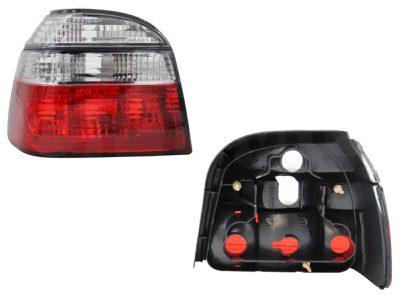 Left tail light without harness liso (Blanco / blanco / rojo)