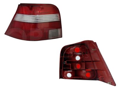 Left tail light without harness clara (Rojo / blanco / blanco)