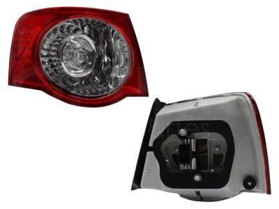 Calavera izquierda exterior sin arnes con led (Modelo europeo) (Rojo / blanco / blanco)