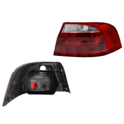 Calavera derecho exterior sin arnes clara 4PTAS (Blanco / rojo)