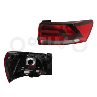 Calavera derecho exterior sin arnes clara (Rojo / blanco)