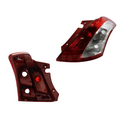 Calavera derecho sin arnes clara (Excepto sport) (Rojo / blanco)