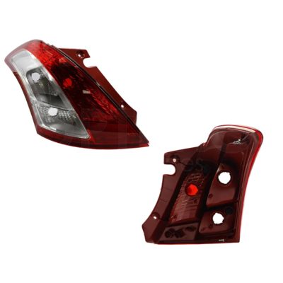 Left tail light without harness clara (Excepto sport) (Rojo / blanco)