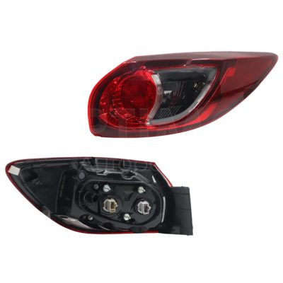 Right outer tail light without harness with soquet for halogeno clara (Blanco / rojo)
