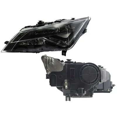 Faro izquierda f / negro full led con balastra filo cromo