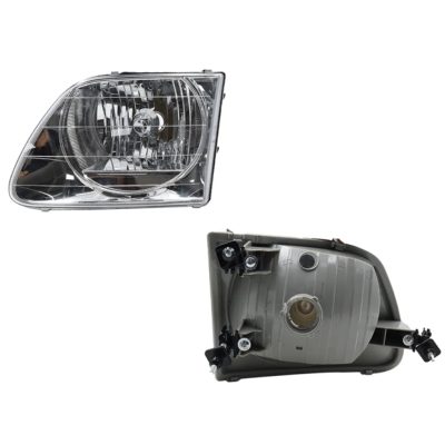 Faro izquierda f / cromado liso con ajustes (Lobo 1997-2003 / expedition 1997-2002)