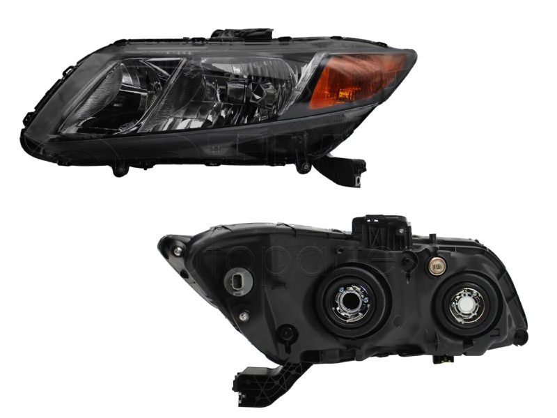 Left headlight f / black with mica amber 2-4PTAS