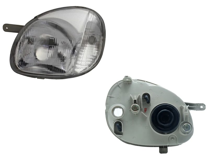 Faro izquierda f / cromado rayado con cuarto blanco