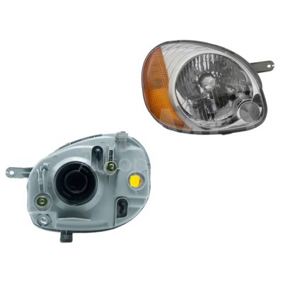 Faro derecho f / cromado liso con cuarto ambar